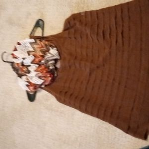 Camisole XL and scarf. Fall colors